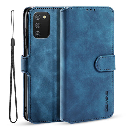 Retro Leather Edge Galaxy A03 Case with Hand Strap