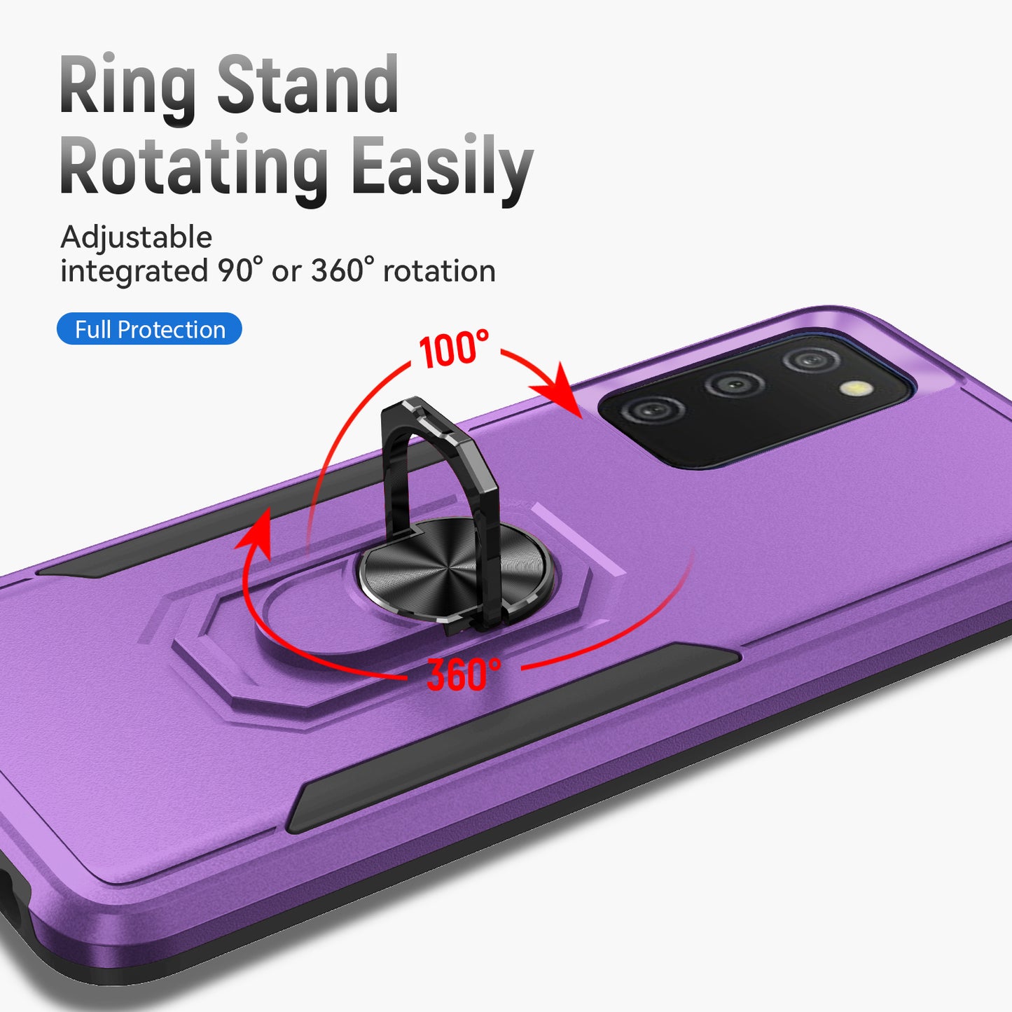 Pioneer Galaxy A03s Case Rotating Ring Stand