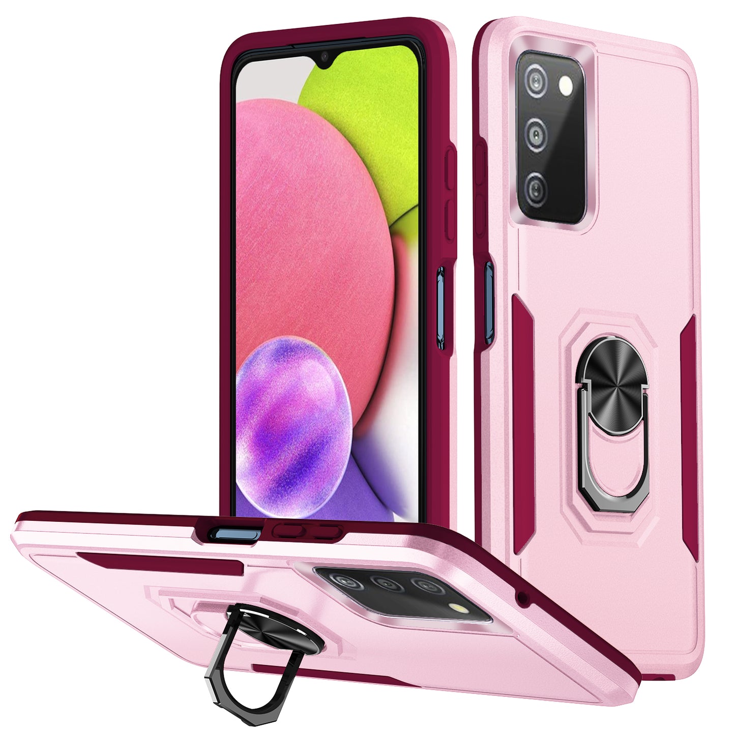 Pioneer Galaxy A03s Case Rotating Ring Stand