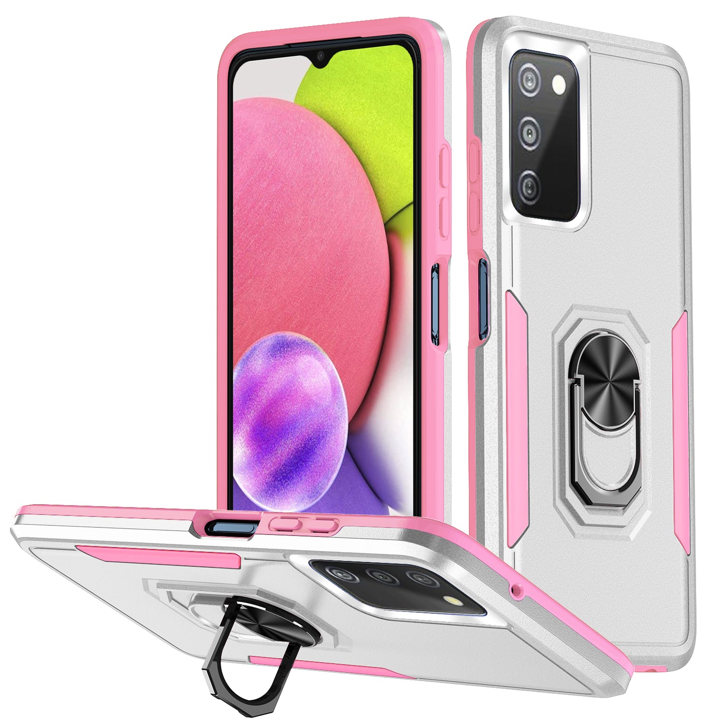 Pioneer Galaxy A03 Core Case Rotating Ring Stand