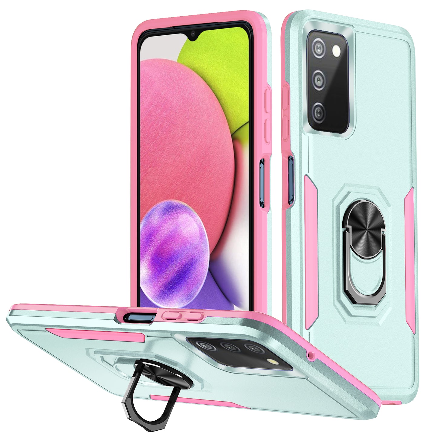 Pioneer Galaxy A03 Core Case Rotating Ring Stand