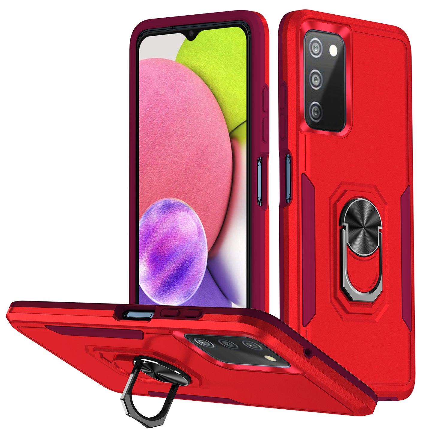 Pioneer Galaxy A03 Core Case Rotating Ring Stand