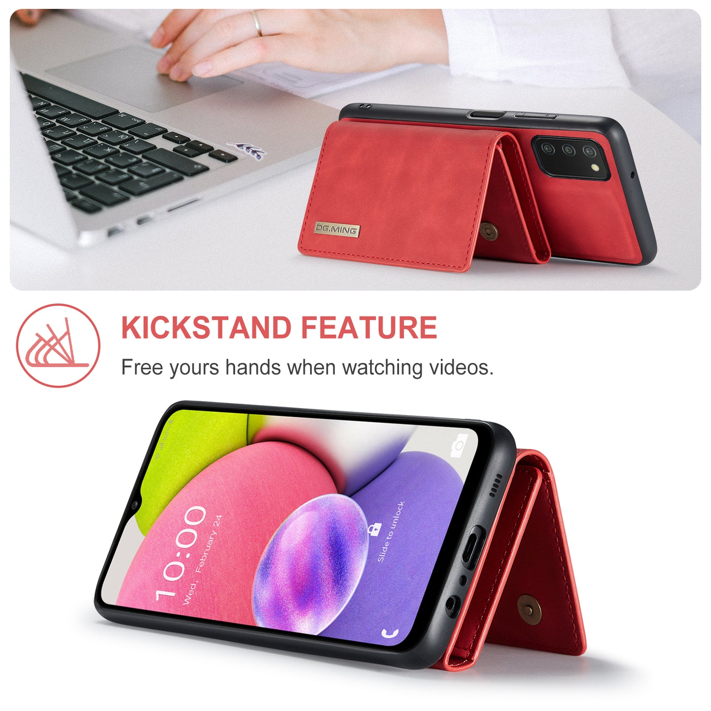 Retro Detachable Fold Wallet Galaxy A03s Case Magnetic Clip