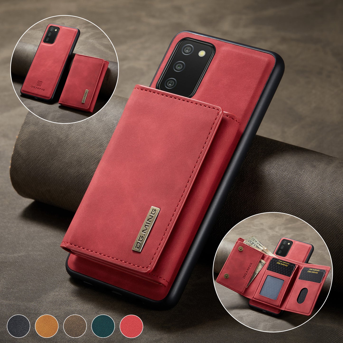 Retro Detachable Fold Wallet Galaxy A03s Case Magnetic Clip