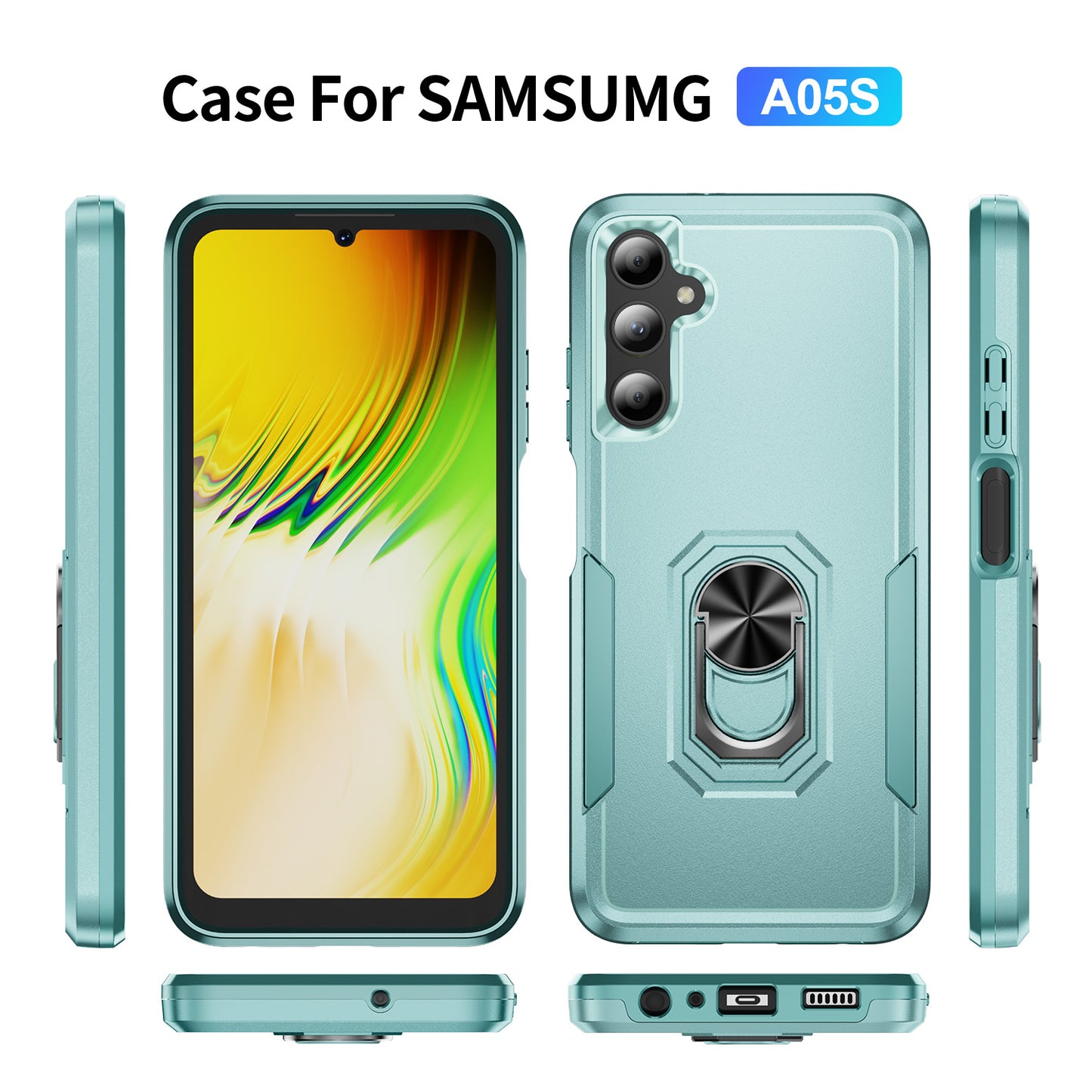 Pioneer Galaxy A05 Case Rotating Ring Stand