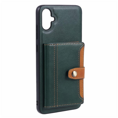 Buckle Retro Leather Galaxy A05 Case Stand Multi-card Slots