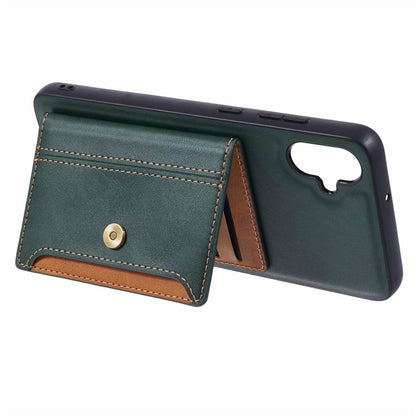 Buckle Retro Leather Galaxy A05 Case Stand Multi-card Slots