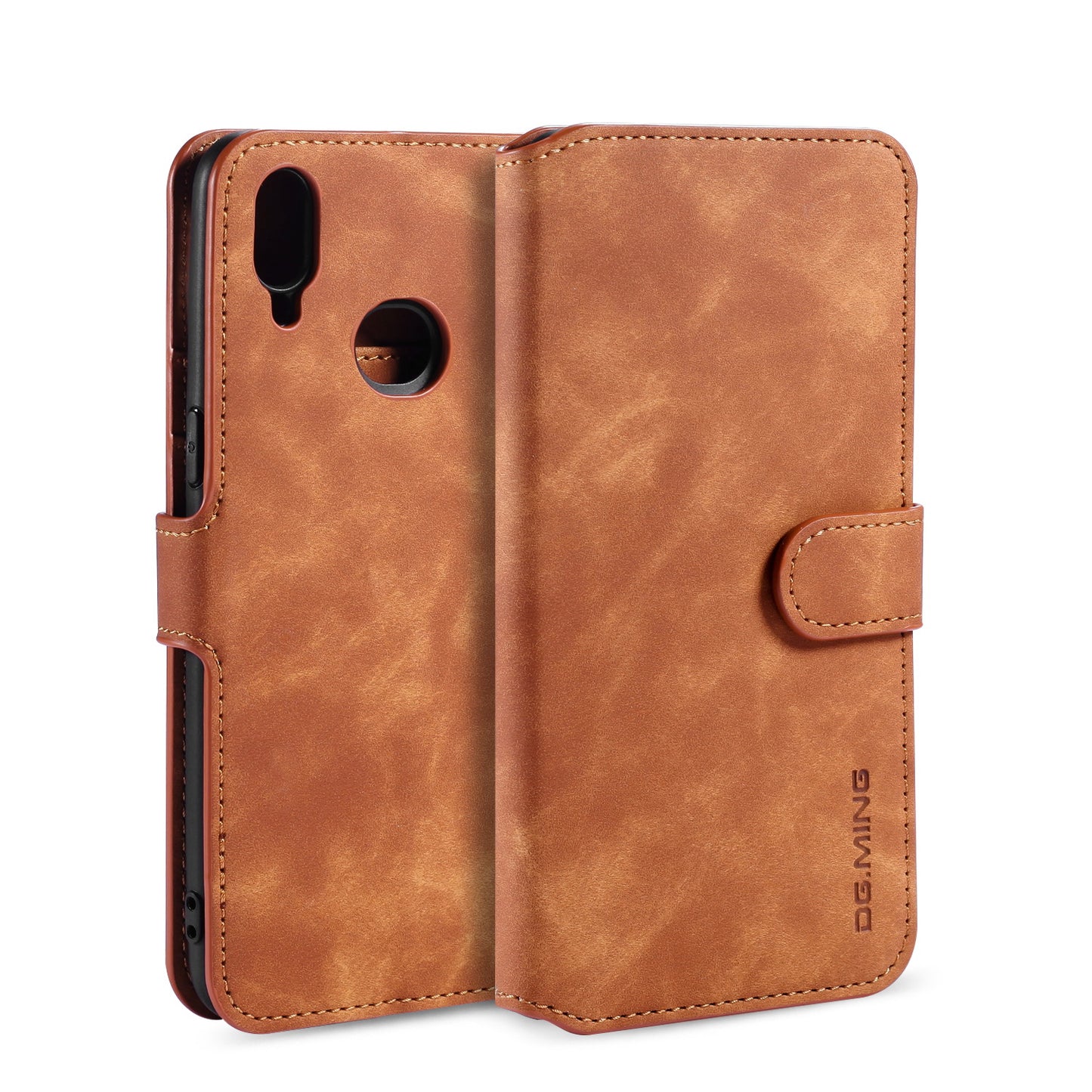 Retro Leather Edge Galaxy A10s Case with Hand Strap