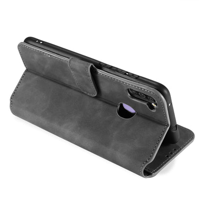 Retro Leather Edge Galaxy A11 Case with Hand Strap