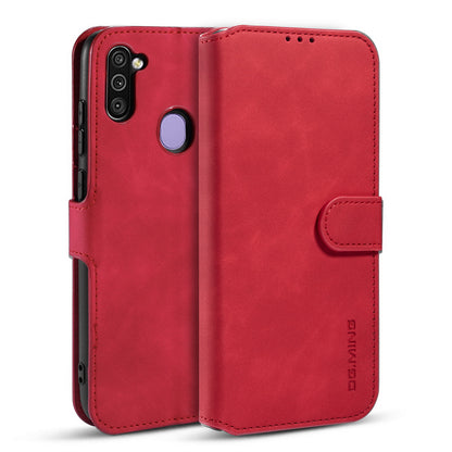 Retro Leather Edge Galaxy A11 Case with Hand Strap