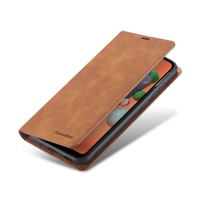 Illusion Slim Retro Leather Galaxy A11 Case Magnetic