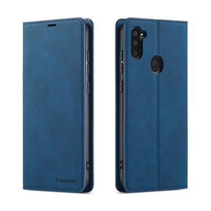 Illusion Slim Retro Leather Galaxy A11 Case Magnetic