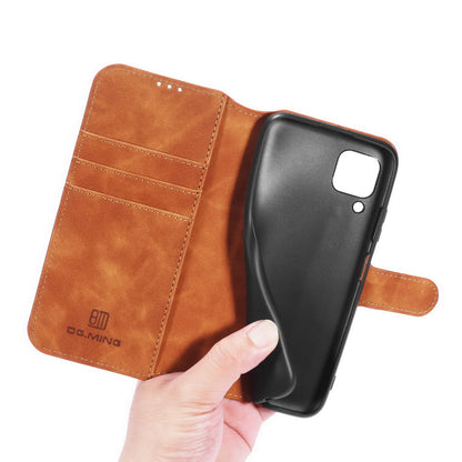 Retro Leather Edge Galaxy A12 Case with Hand Strap