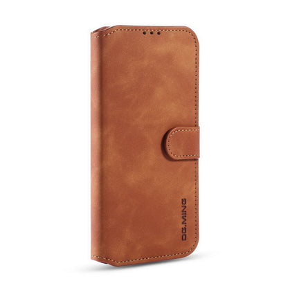 Retro Leather Edge Galaxy A12 Case with Hand Strap