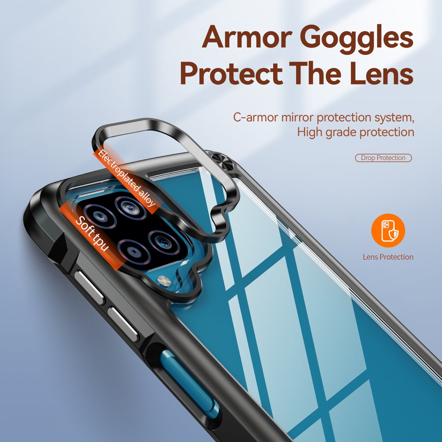 Goldwing Camera Protection Clear Galaxy A12 Case