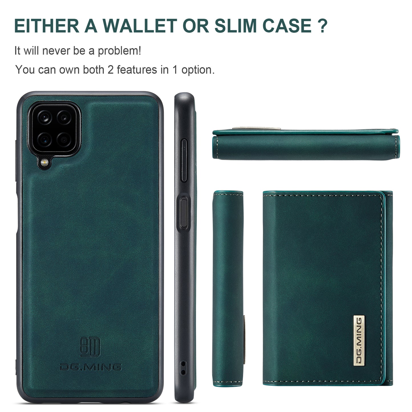 Retro Detachable Fold Wallet Galaxy A12 Case Magnetic Clip