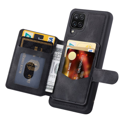 Fantasy Card Slots Buckle Galaxy A12 Case Leather Anti-theft