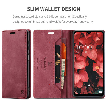 Luxury Retro Leather Galaxy A13 Case Magnetic Buckle RFID