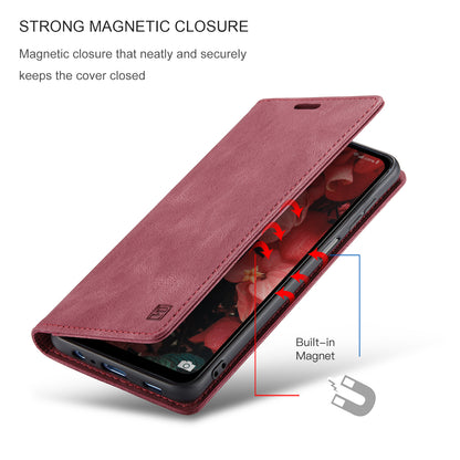 Luxury Retro Leather Galaxy A13 Case Magnetic Buckle RFID