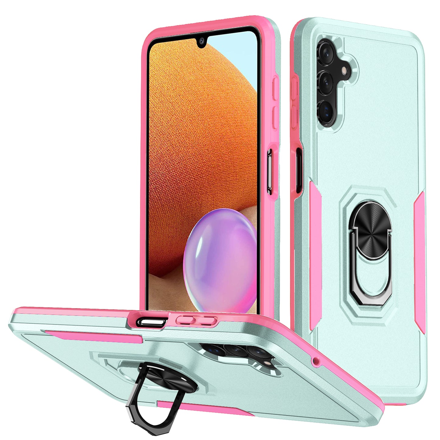 Pioneer Galaxy A04s Case Rotating Ring Stand