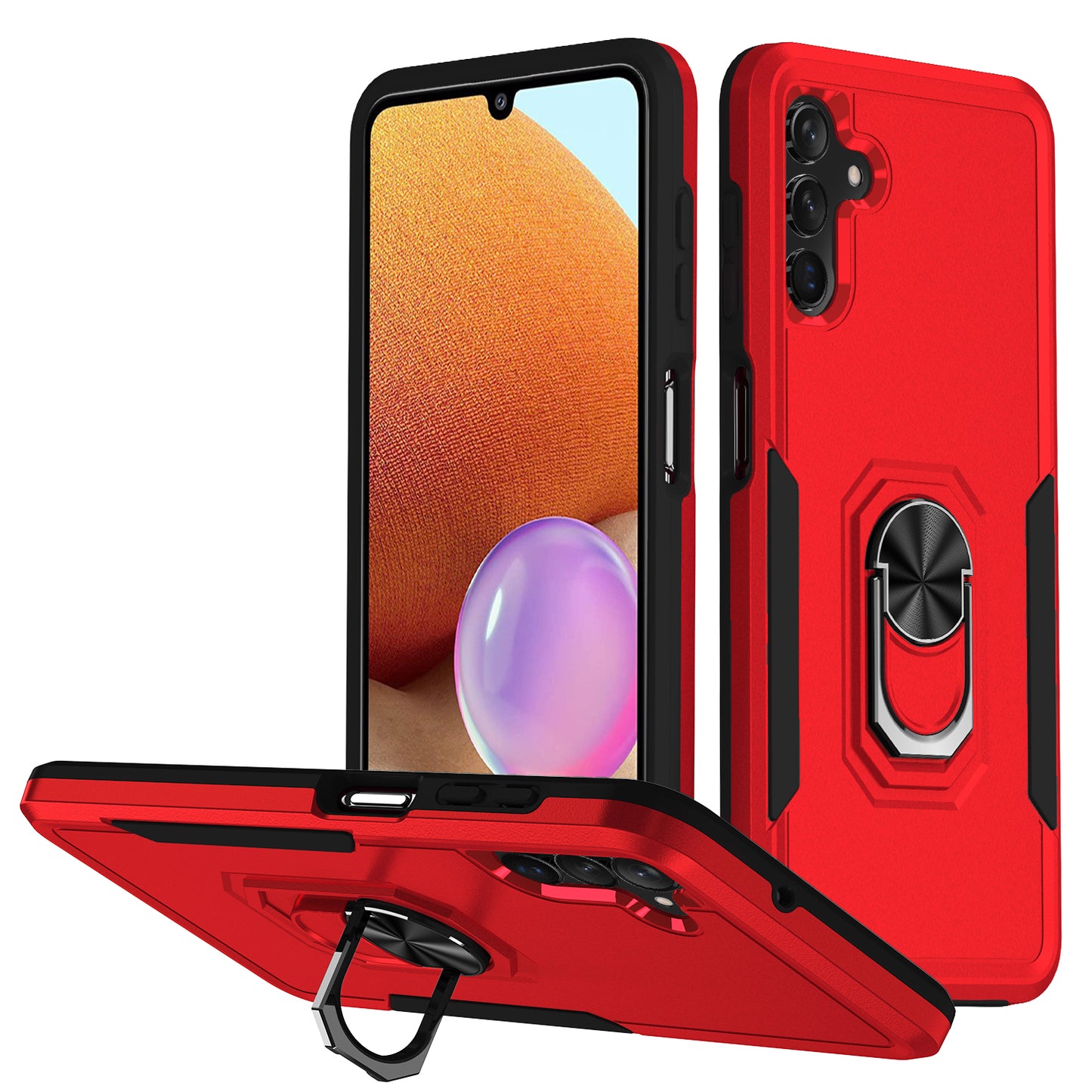 Pioneer Galaxy A04s Case Rotating Ring Stand