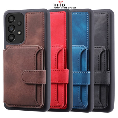 Fantasy Card Slots Buckle Galaxy A13 Case Leather Anti-theft