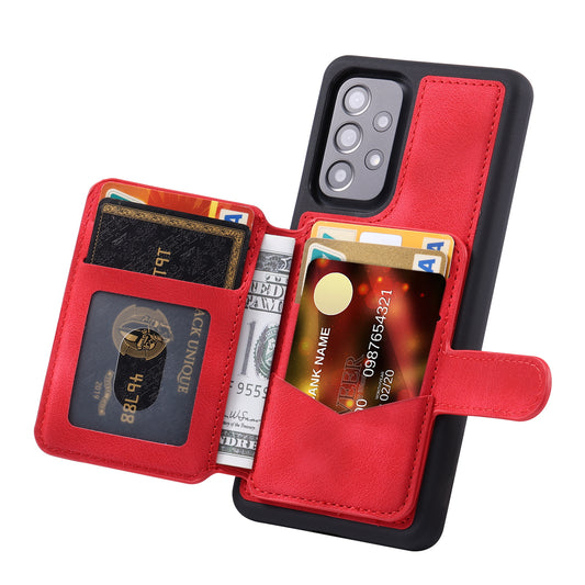 Fantasy Card Slots Buckle Galaxy A13 Case Leather Anti-theft