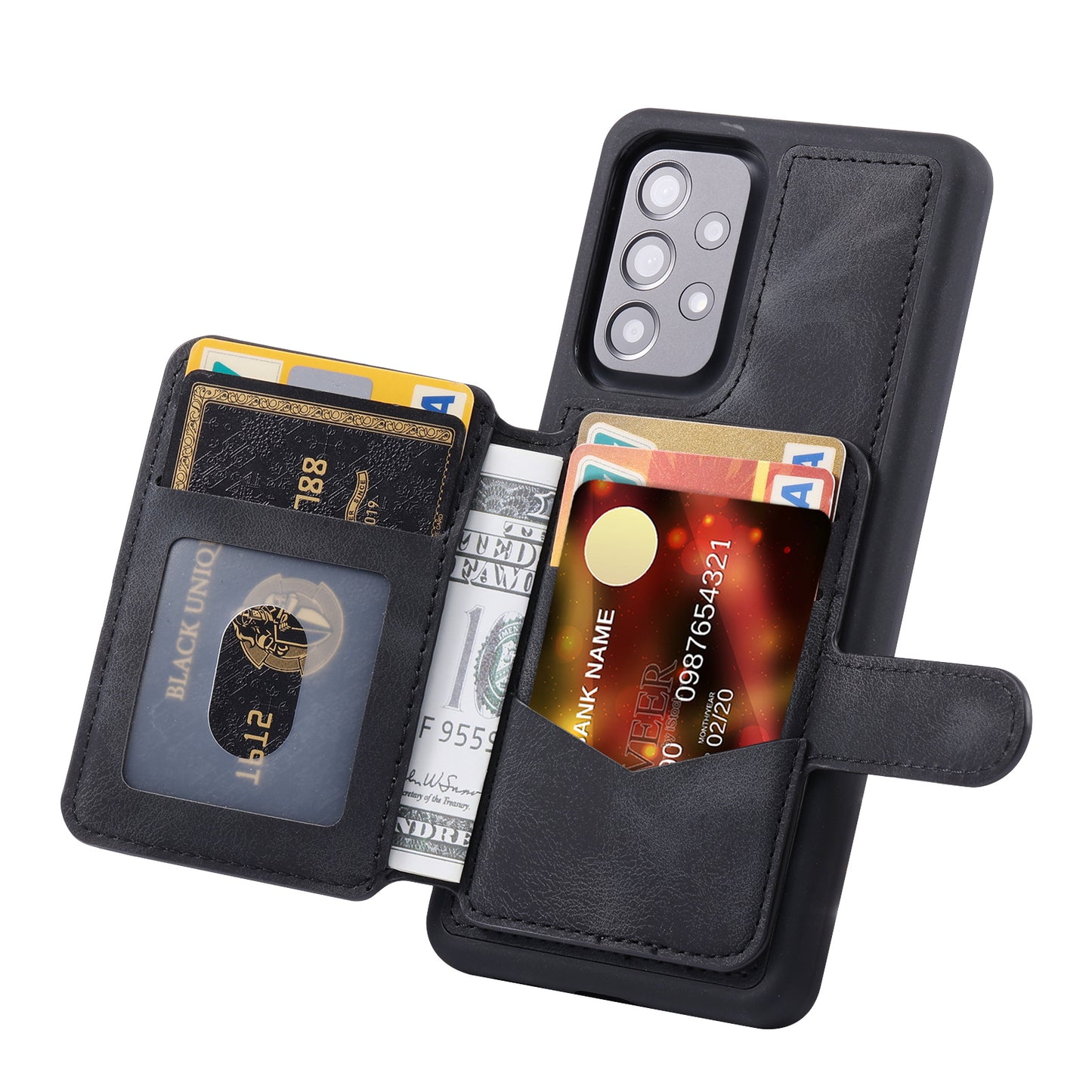 Fantasy Card Slots Buckle Galaxy A13 Case Leather Anti-theft