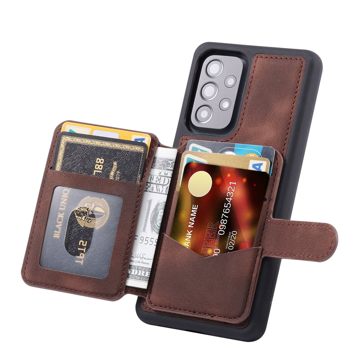 Fantasy Card Slots Buckle Galaxy A13 Case Leather Anti-theft