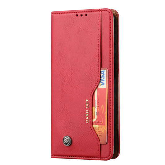 Classical Knead Leather Galaxy A13 Case with Notes Pocket