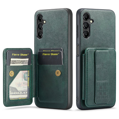 Oil Wax Leather Card Holder Galaxy A13 Case Finger Clip