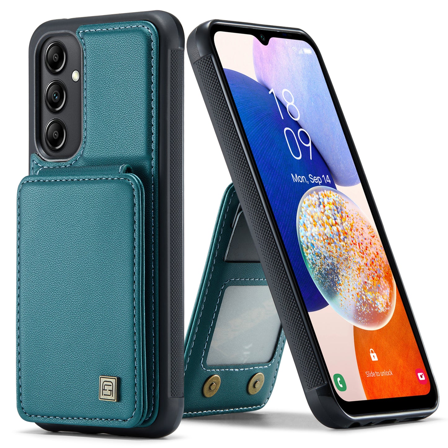 Multiple Card Slots Galaxy A14 Case Magnetic Car Mount