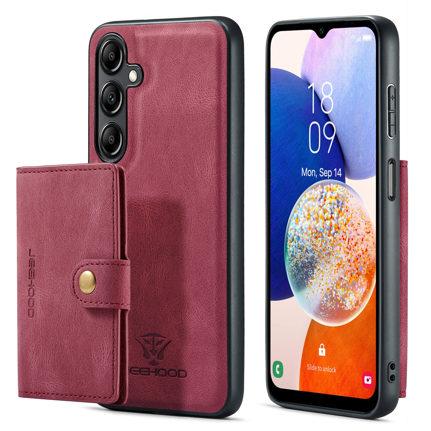 Magnetic Detachable Card Holder Galaxy A13 Case Leather Flip