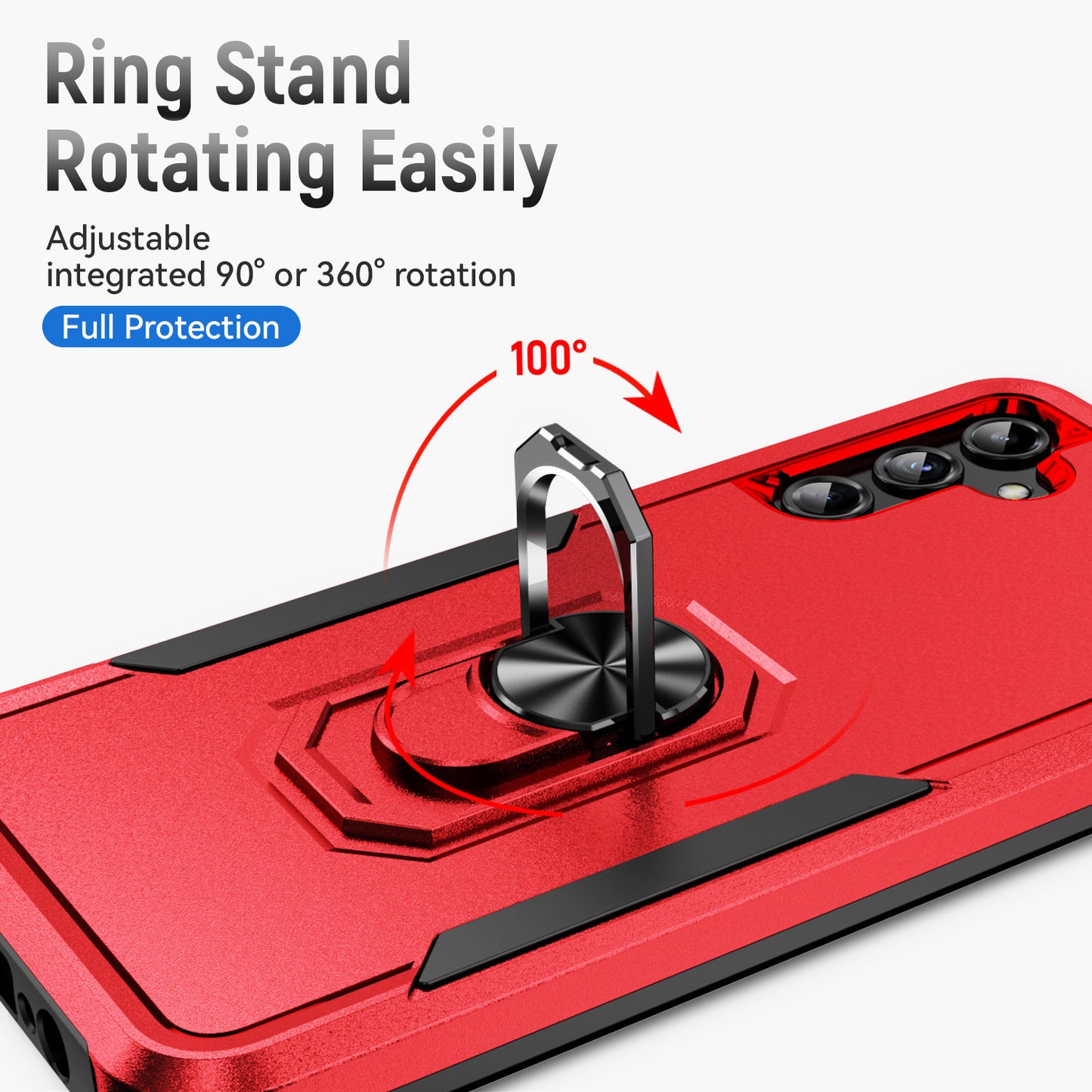 Pioneer Galaxy A14 Case Rotating Ring Stand