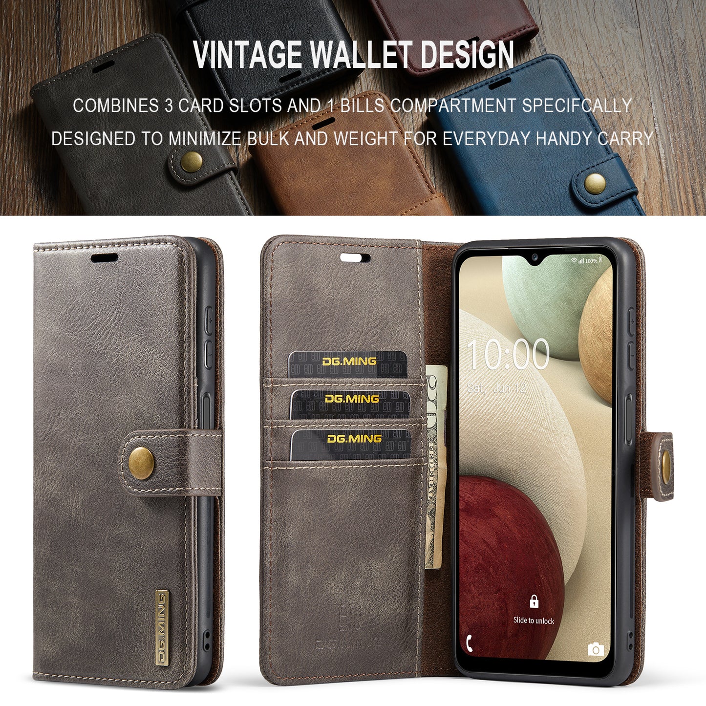 Wallet Detachable 2 In 1 Buckle Galaxy A14 Case Magnetic