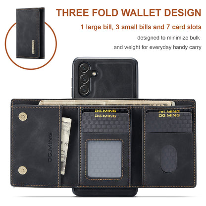 Retro Detachable Fold Wallet Galaxy A14 Case Magnetic Clip