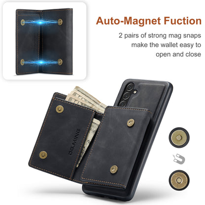 Retro Detachable Fold Wallet Galaxy A14 Case Magnetic Clip