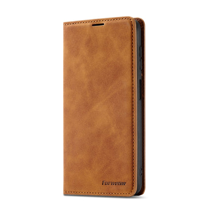 Illusion Slim Retro Leather Galaxy A54 Case Magnetic