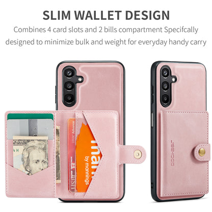 Magnetic Detachable Card Holder Galaxy A15 Case Leather Flip