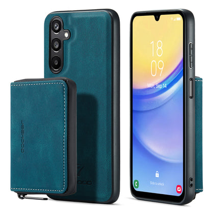 Magnetic Removable Zipper Wallet Galaxy A15 Case Leather Back