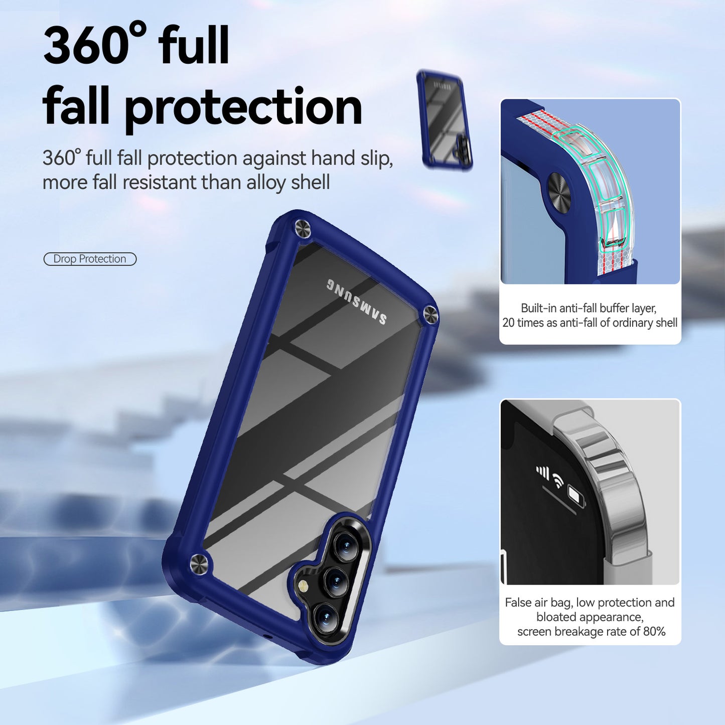 Goldwing Camera Protection Clear Galaxy A15 Case