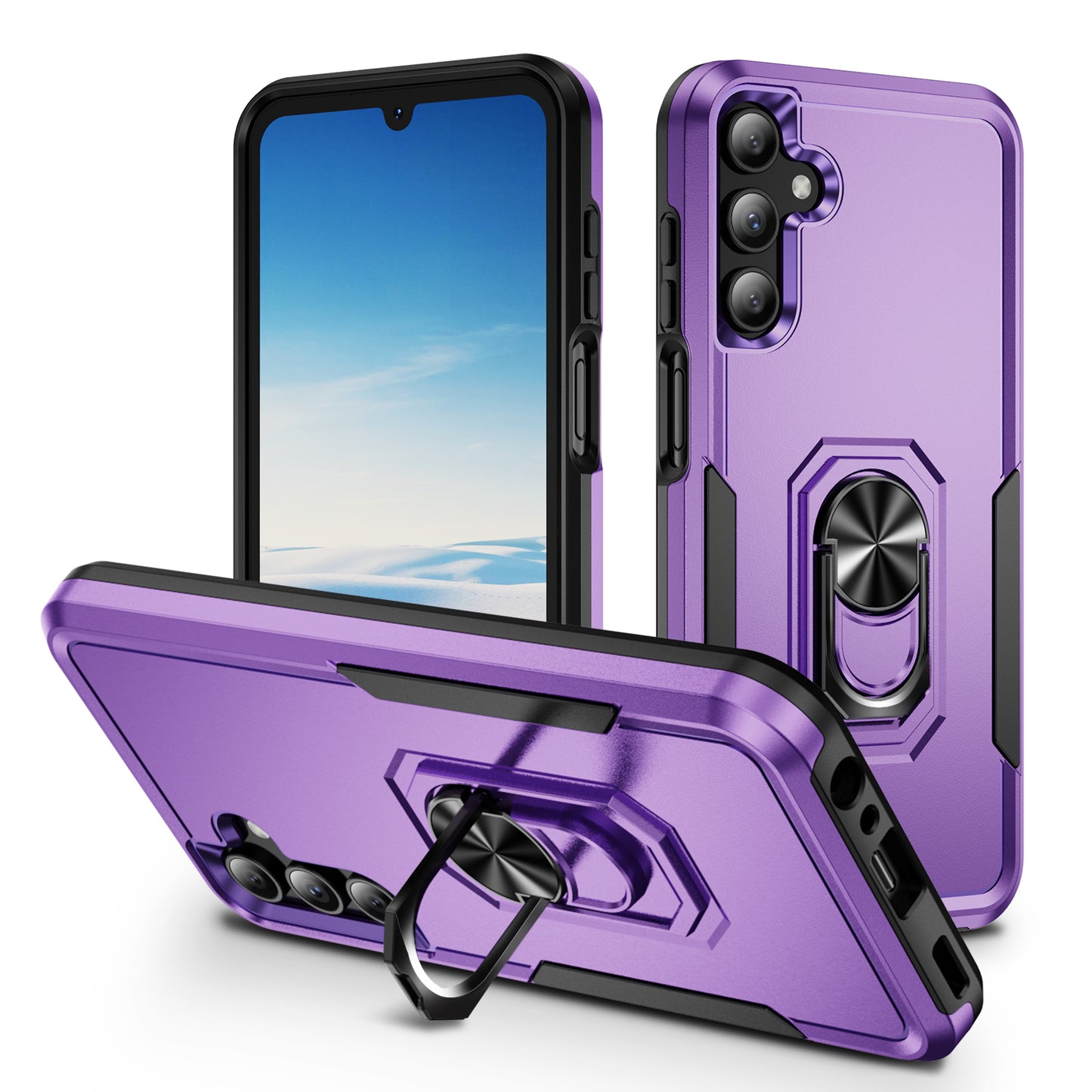 Pioneer Galaxy A15 Case Rotating Ring Stand