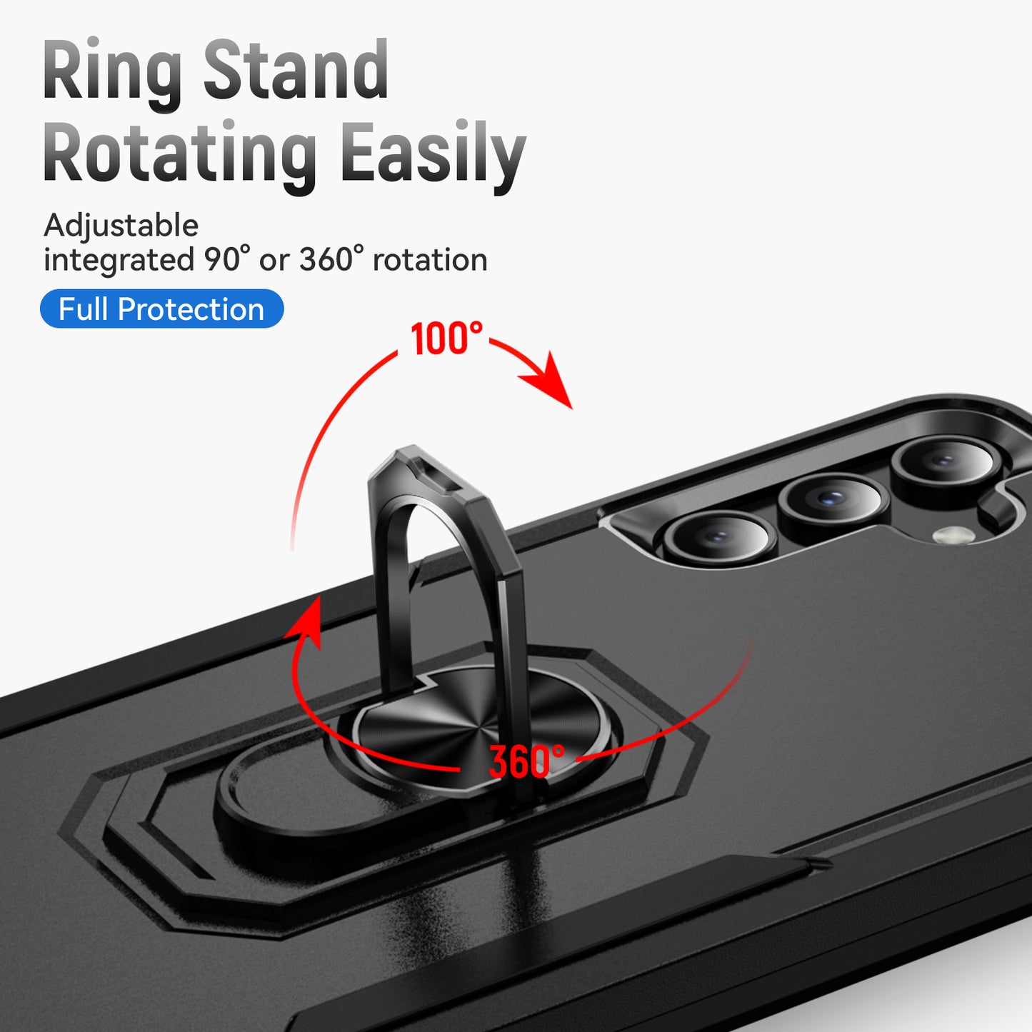 Pioneer Galaxy A15 Case Rotating Ring Stand