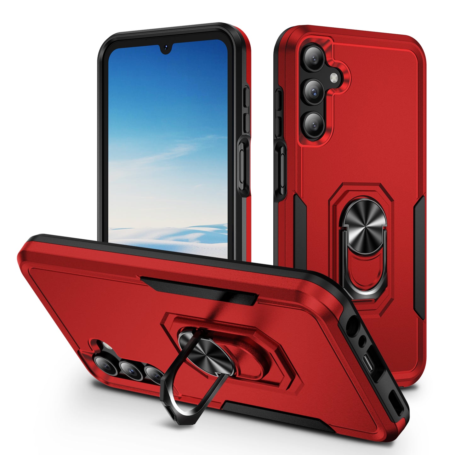 Pioneer Galaxy A15 Case Rotating Ring Stand