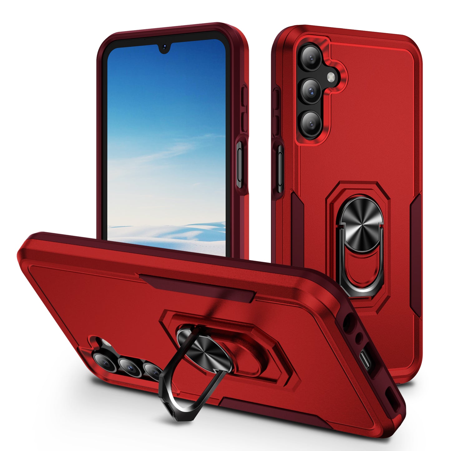 Pioneer Galaxy A15 Case Rotating Ring Stand