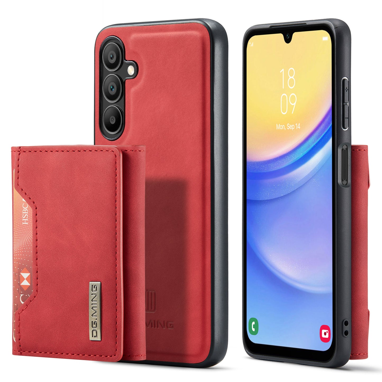 Retro Detachable Fold Card Holder Galaxy A15 Case Magnetic Clip