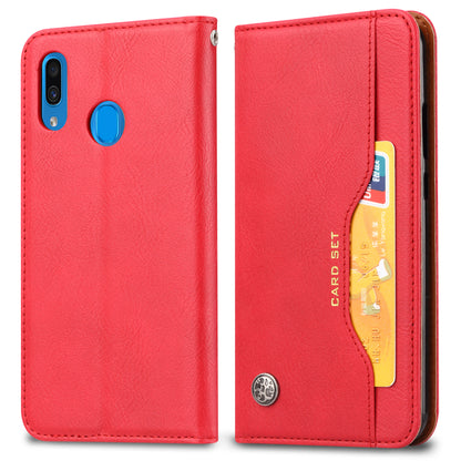 Classical Knead Leather Galaxy A20e Case with Notes Pocket