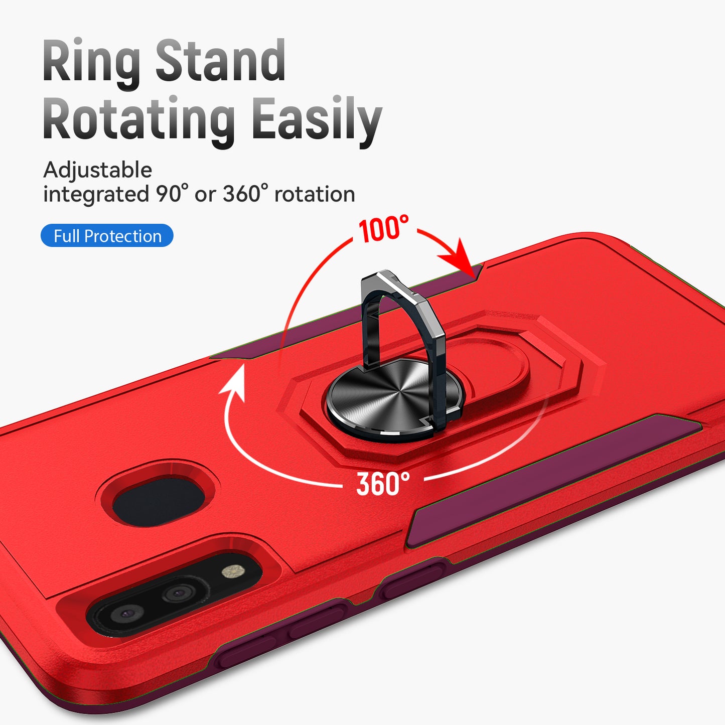 Pioneer Galaxy A30 Case Rotating Ring Stand