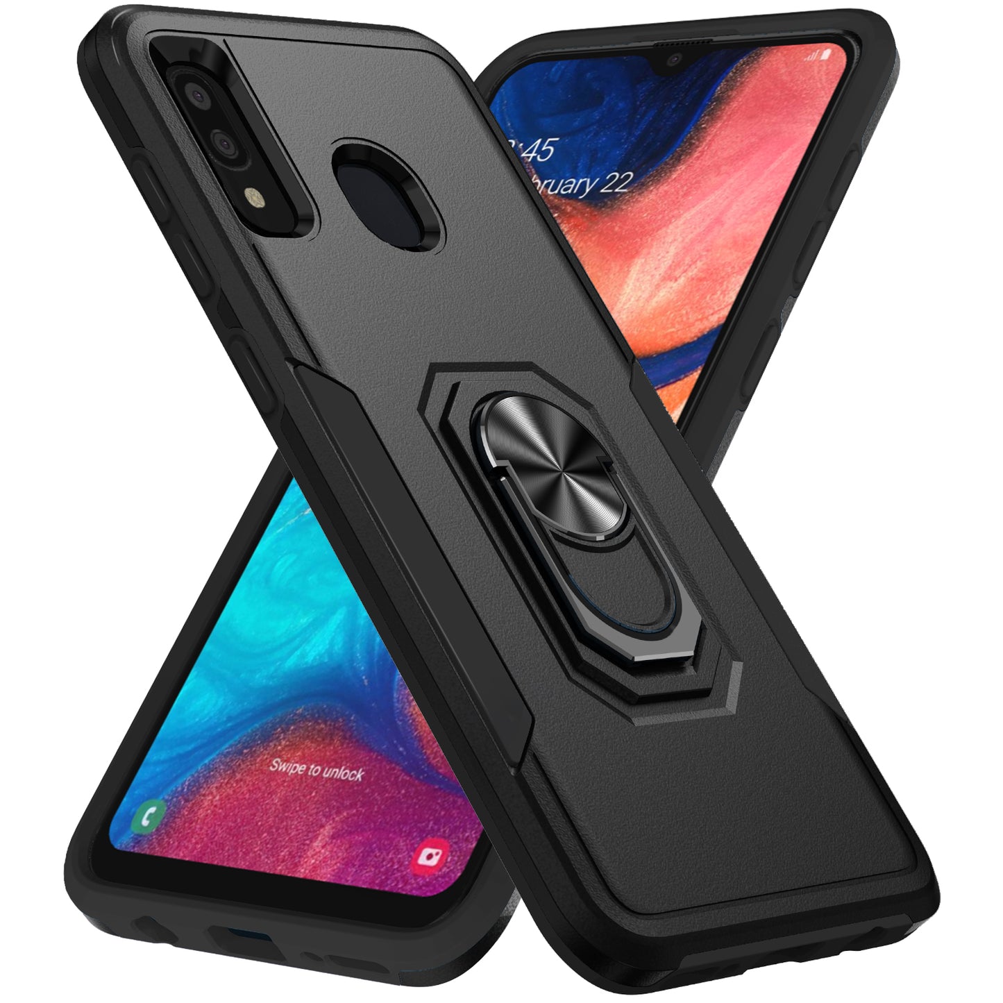 Pioneer Galaxy A20 Case Rotating Ring Stand