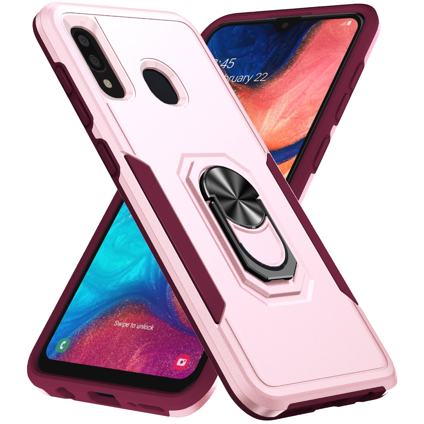 Pioneer Galaxy A20 Case Rotating Ring Stand